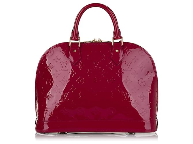 Louis Vuitton Red Monogram Vernis Alma PM Leather Patent leather ref.976341  - Joli Closet