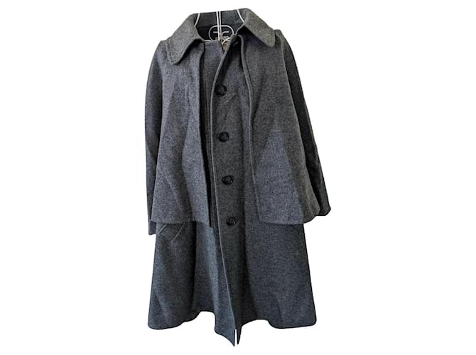 abrigo de cachemira Hermès Gris  ref.649530