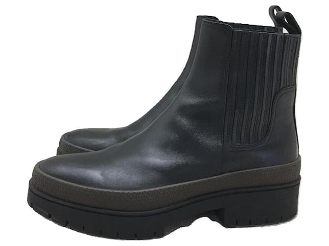 Hermès botas Negro Cuero  ref.649539