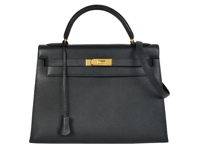 Hermès hermes kelly Black Leather  ref.649610