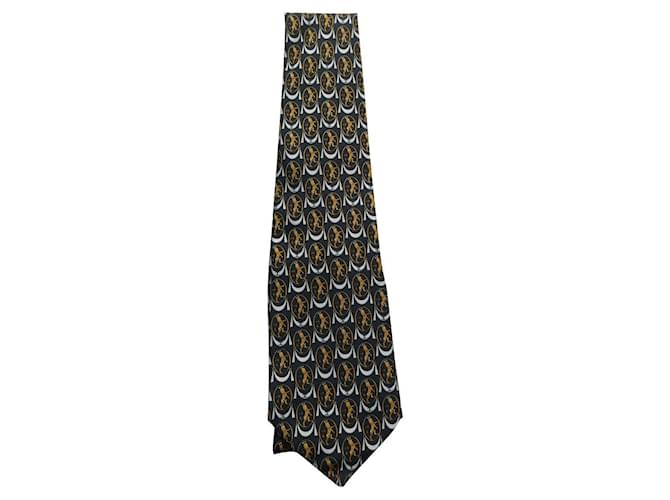 nueva corbata chanel nunca usada con su caja Negro Seda  ref.649668
