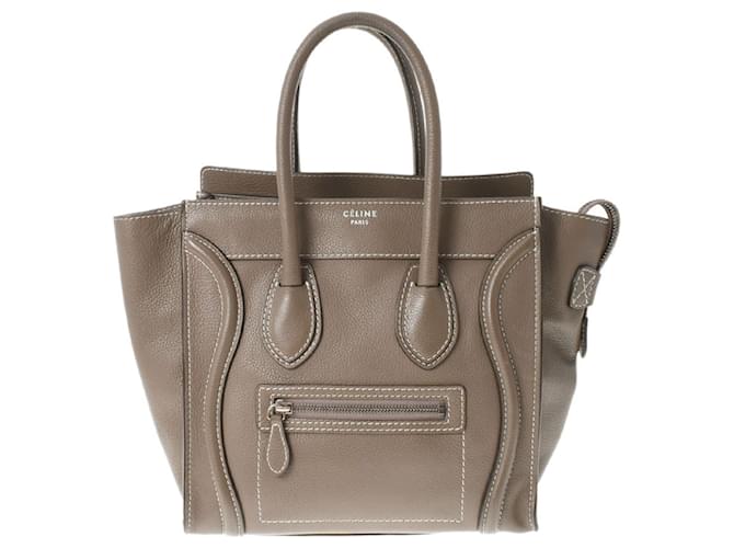Céline Luggage Grey Leather  ref.649841