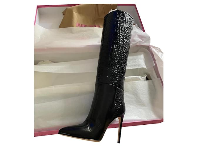 Paris texas boots Black Leather  ref.649892