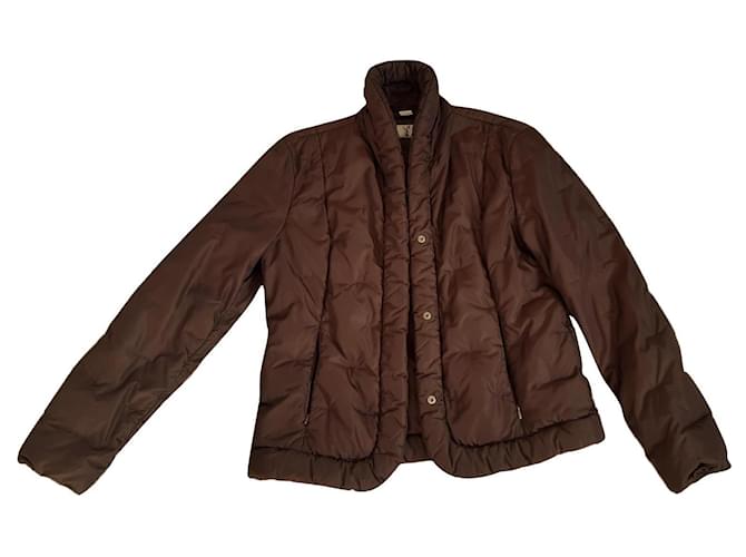 Max Mara Jackets Dark brown Polyester Polyamide  ref.649899