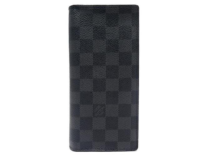 Louis Vuitton Black Damier Graphite Card Holder Grey Cloth ref