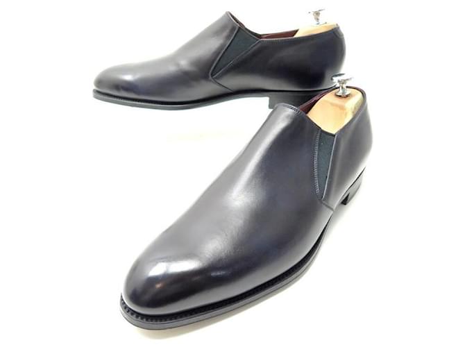 NEUF CHAUSSURES JM WESTON MOCASSINS SLIP ON SANS GENE 342 10C 43.5 44 SHOES Cuir Bleu  ref.650076