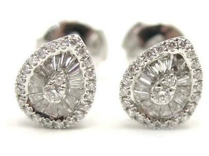 NEUN DJULA-OHRRINGE VON10990-WG BIRNE ODER DIAMANTEN 0.34CTS-OHRRINGE Silber