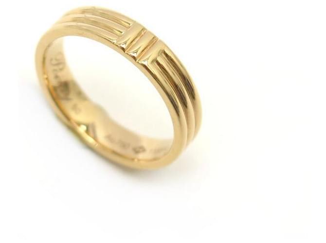POIRAY MY FIRST T RING 50 In yellow gold 18K 4 GR + GOLD RING JEWEL BOX Golden  ref.650102