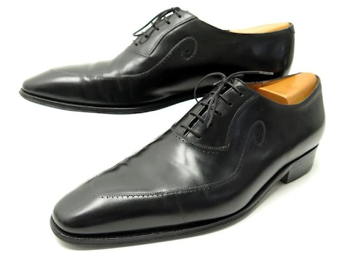 JM WESTON ARABESQUE CONTI SAPATOS 435 Richelieu 10.5D 44.5 sapatos de couro Preto  ref.650126