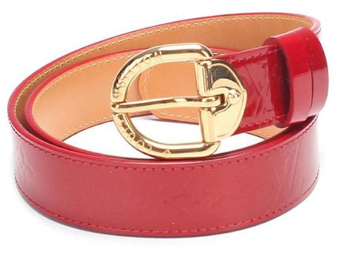 Red Monogram Vernis Ceinture 80