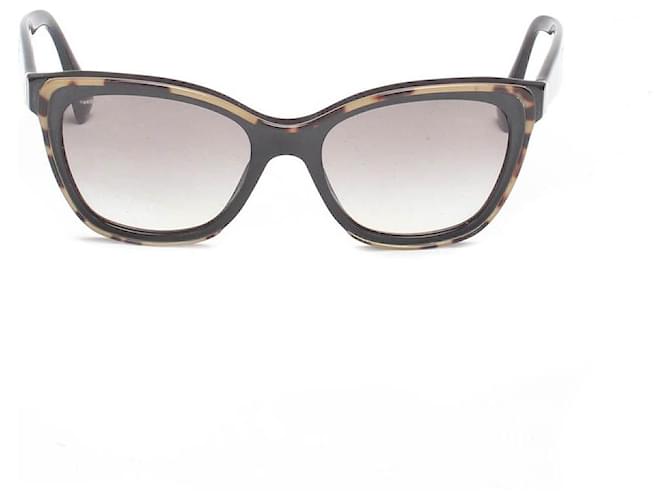 lunettes de soleil dégradées oversizees prada noir Métal  ref.650271