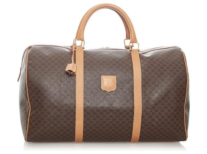 Céline Macadam Travel Bag Brown Cloth  ref.650314