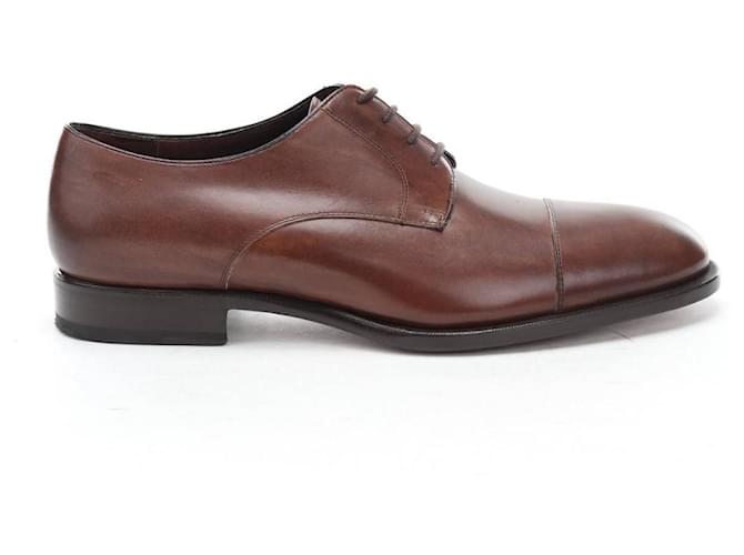 Fratelli Rosseti Lacets Cuir Marron  ref.650356