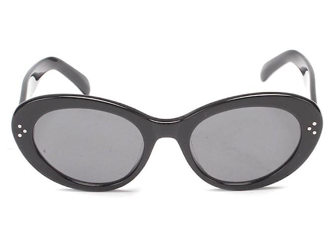 Céline celine Óculos de sol oval com cor preto Metal  ref.650389