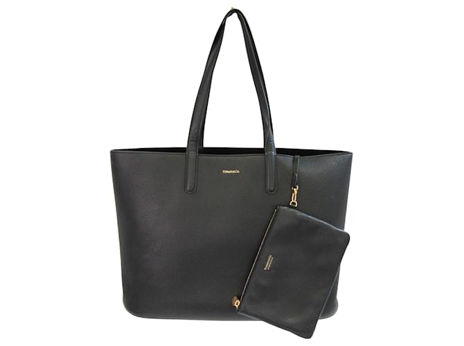 Tiffany & Co Black Leather  ref.650466