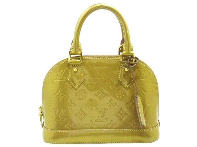 Louis Vuitton Gold Vernis Alma BB Golden Leather Patent leather  ref.650646