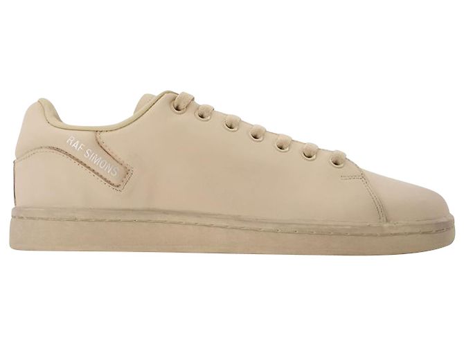 Raf Simons Orion Sneakers in Beige Leather
