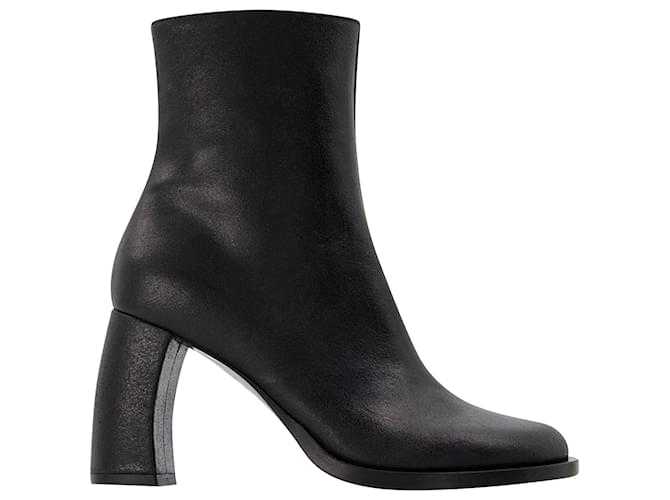 Ann Demeulemeester Lisa Ankle Boots em couro preto  ref.650771