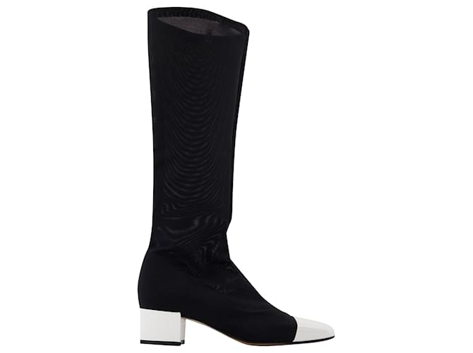 Carel Malaga Boots in Black Strecht and White Patent Leather Multiple colors  ref.650773