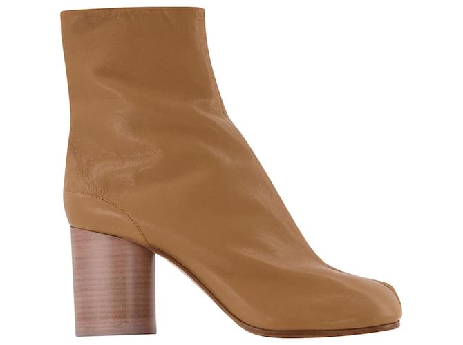Maison Martin Margiela Ankle Boots Tabi H80 in Beige Soft Vintage Leather  ref.650808