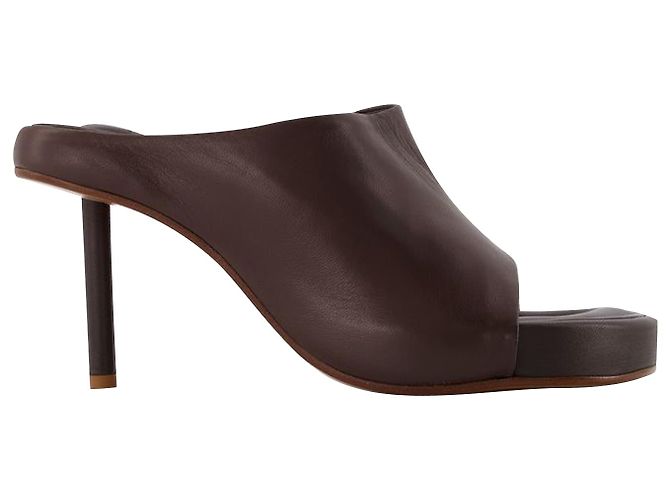 Jacquemus Mules Nuvola in Pelle Marrone