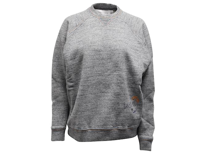 Victoria Beckham Oversized Sweater in Grey Cotton  ref.650857