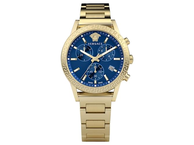 Relógio Pulseira Versace Sport Tech Dourado Metálico  ref.650906