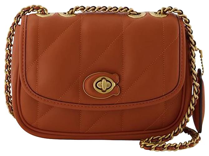 Coach Quilted Pillow Madison Shoulder Bag 18 in orange leather ref.650957 -  Joli Closet