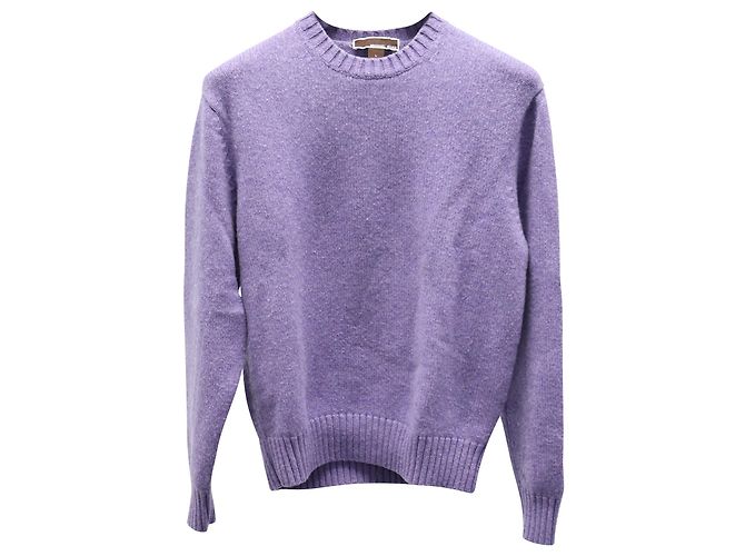 Michael Kors Pullover mit Rundhalsausschnitt aus lila Wolle