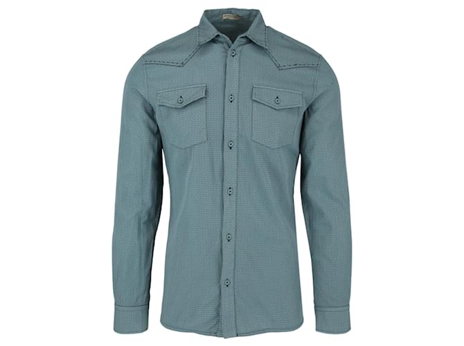 Camicia di jeans a maniche lunghe di Bottega Veneta Blu Cotone  ref.651279