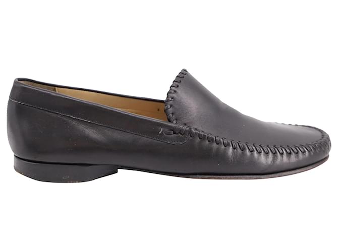 Salvatore Ferragamo Slip-On Loafers in Black Leather   ref.651301