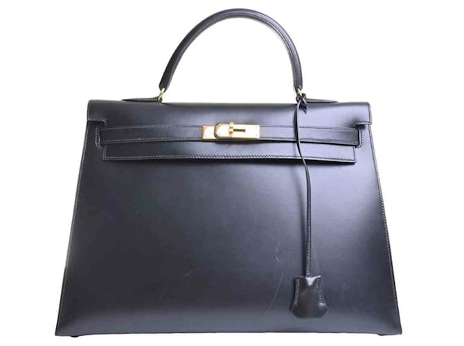 Hermès hermes kelly Black Leather  ref.651346