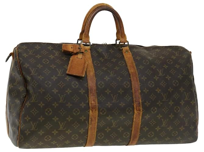 Louis Vuitton Monogram Keepall Bandouliere55 Boston Bag M41414 LV Auth th2934 Cloth  ref.651694