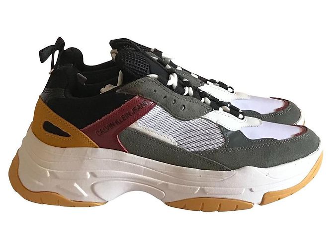 Sneakers Calvin Klein Marvin in pelle multicolore