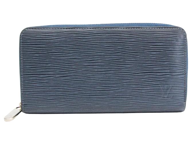 Louis Vuitton Portefeuille zippy Navy blue Leather  ref.651857