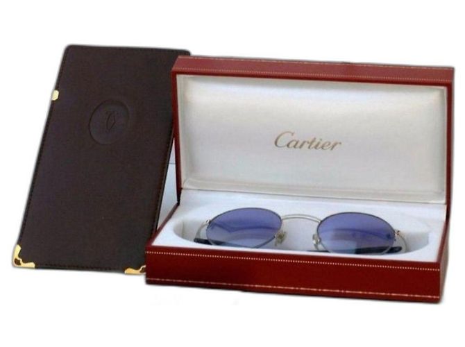Cartier Sunglasses Purple Silver
