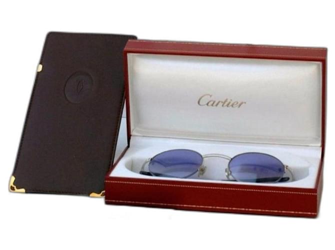 Cartier Lunettes de soleil Argent Violet  ref.651931