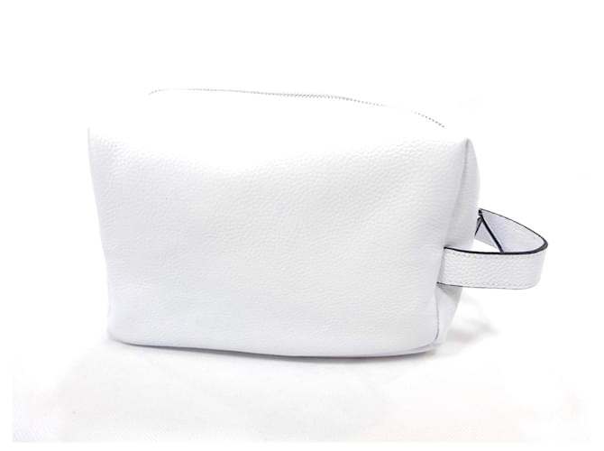 Autre Marque Leather toiletry bag White  ref.651959