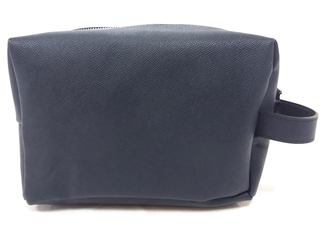 Autre Marque Leather vanity case Dark blue  ref.651966