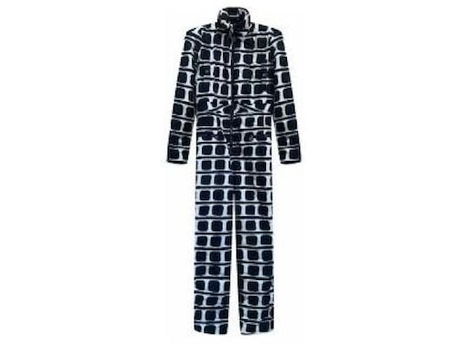 Chanel 07A black white tie dye print nylon warm PUFFER SKI-SUIT OVERALL Multiple colors Polyester  ref.652002
