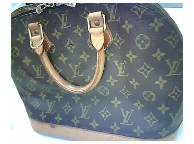 Louis Vuitton Brown Monogram Alma PM Leather Cloth  ref.652151