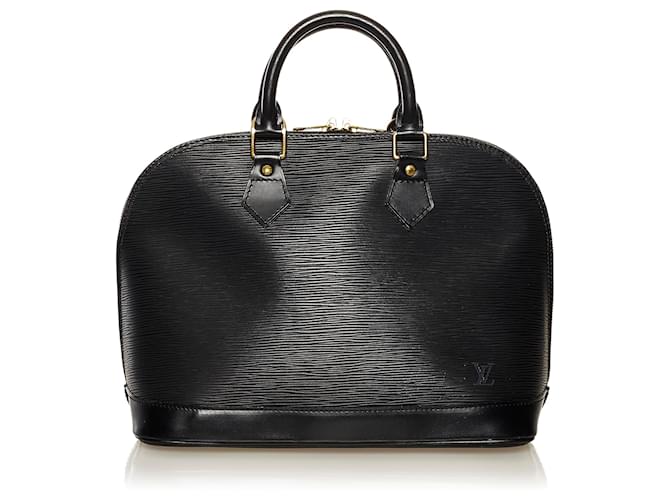 Louis Vuitton Black Epi Alma PM Leather  ref.652190