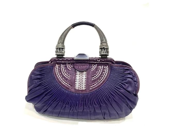Christian Dior Handbags Purple Lambskin  ref.652446