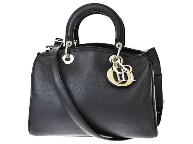 Christian Dior Handtaschen Schwarz Leder  ref.652510