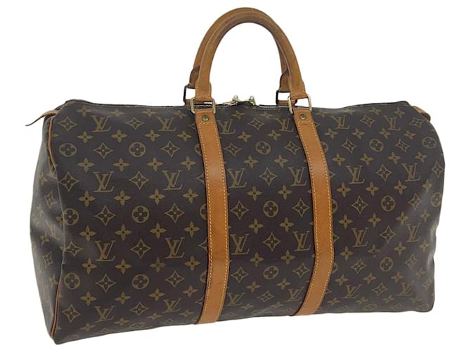 Louis Vuitton Keepall 50 Brown Cloth  ref.652516