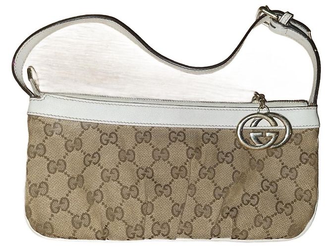 Gucci Handtasche Beige Stoff