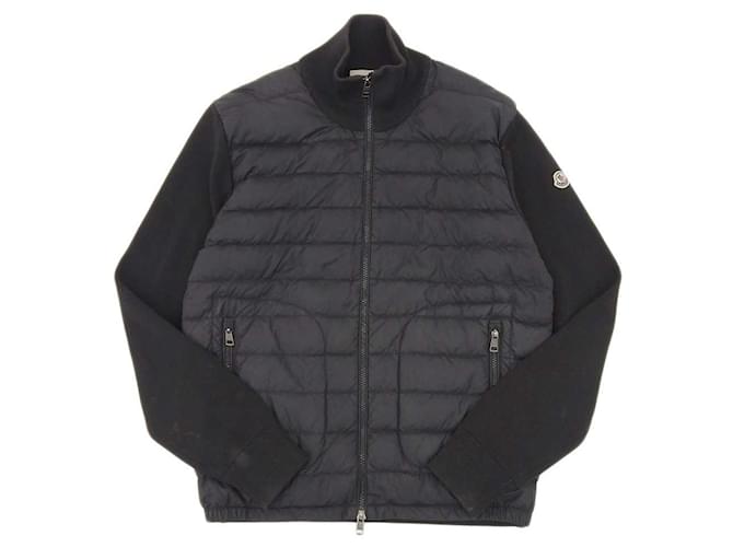 Moncler Men Coats Outerwear Black Wool Nylon Acrylic  ref.652574