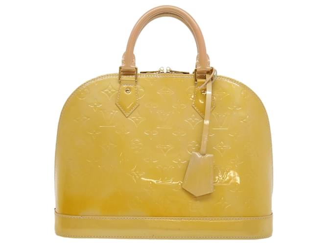 Louis Vuitton Alma Beige Patent leather  ref.652617