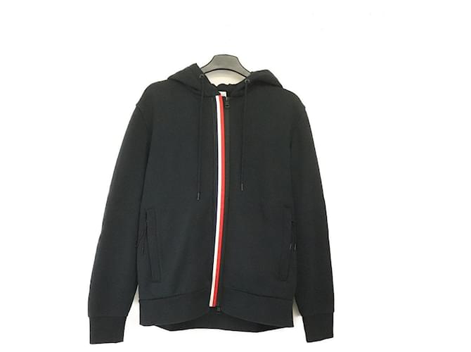 Moncler Sweaters Black Cotton Polyurethane  ref.652619