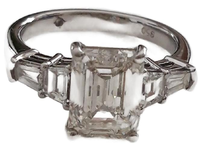 Autre Marque Rings Silvery Platinum Diamond  ref.652676